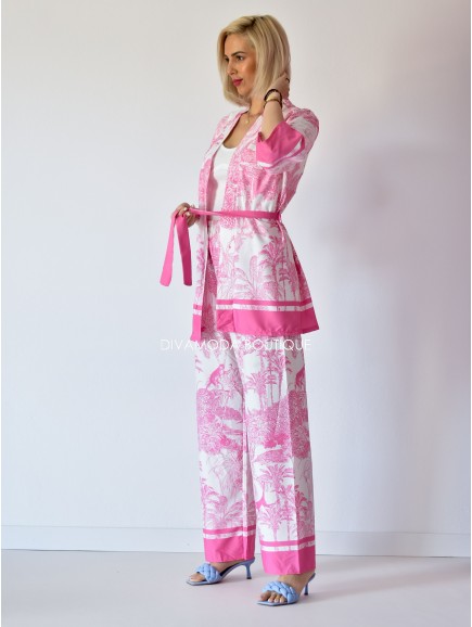 Kimono set safari růžový M 127