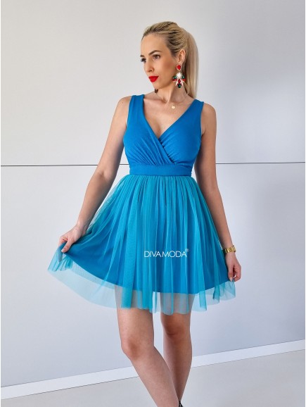 Třpytivé šaty Modré P 301