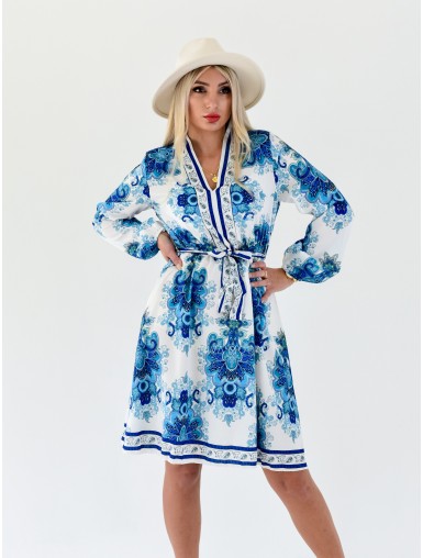 šaty Marina Orient Tyrkysovo-Modré S 462