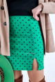 Tečkovaná sukně s knoflíčky zelená S 64