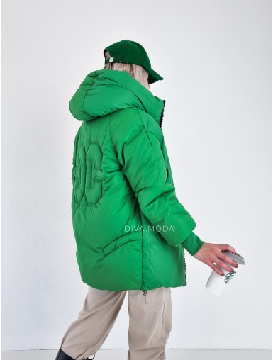 Oversize zimní bunda CC zelená S 569