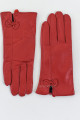 Kožené rukavice červené P 7