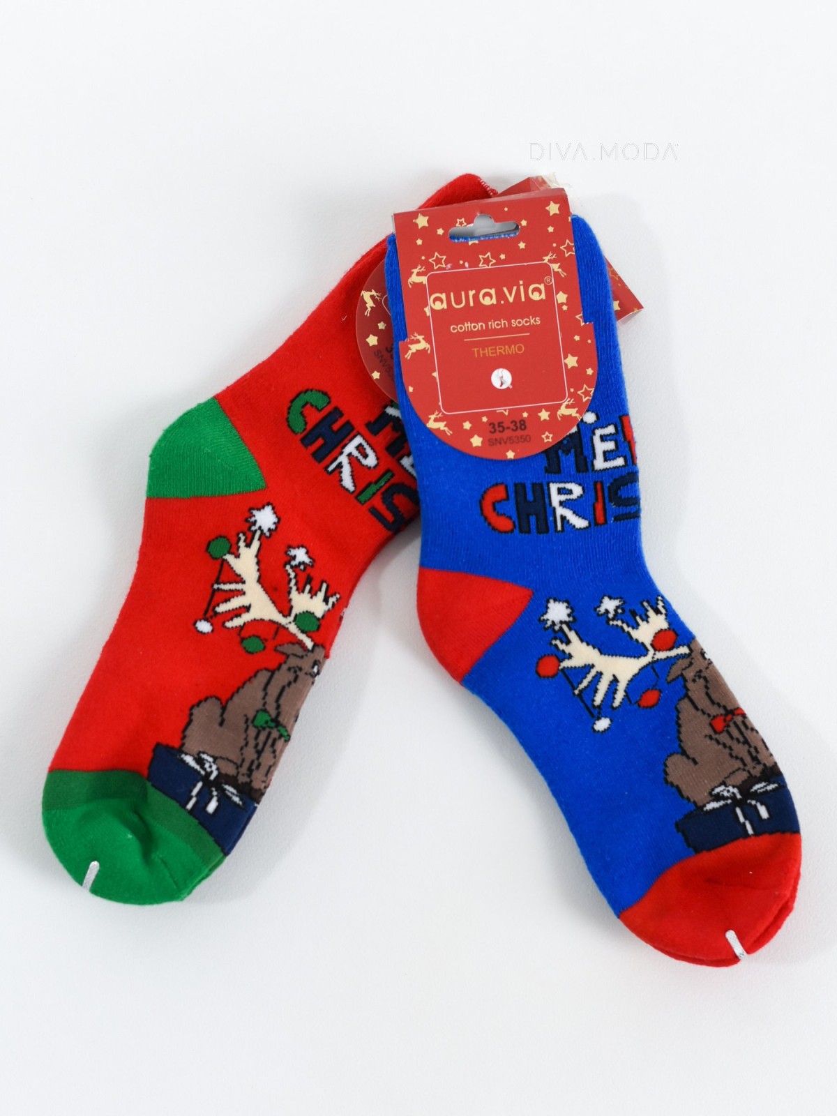 Vánoční ponožky sobík duo N 33