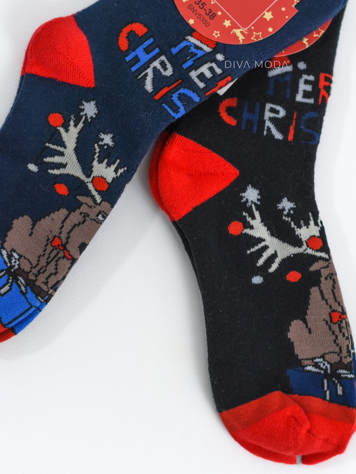 Vánoční ponožky sobík duo N 34