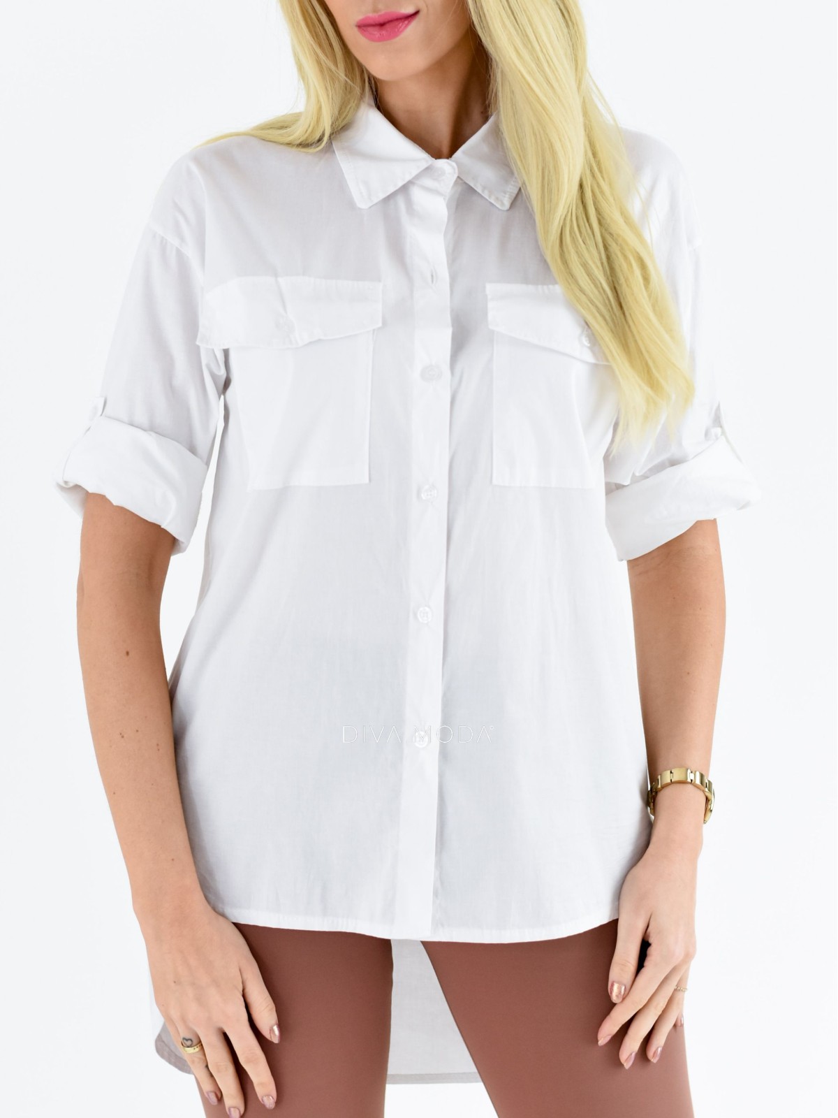Košile s kapsami Lara bílá A 37