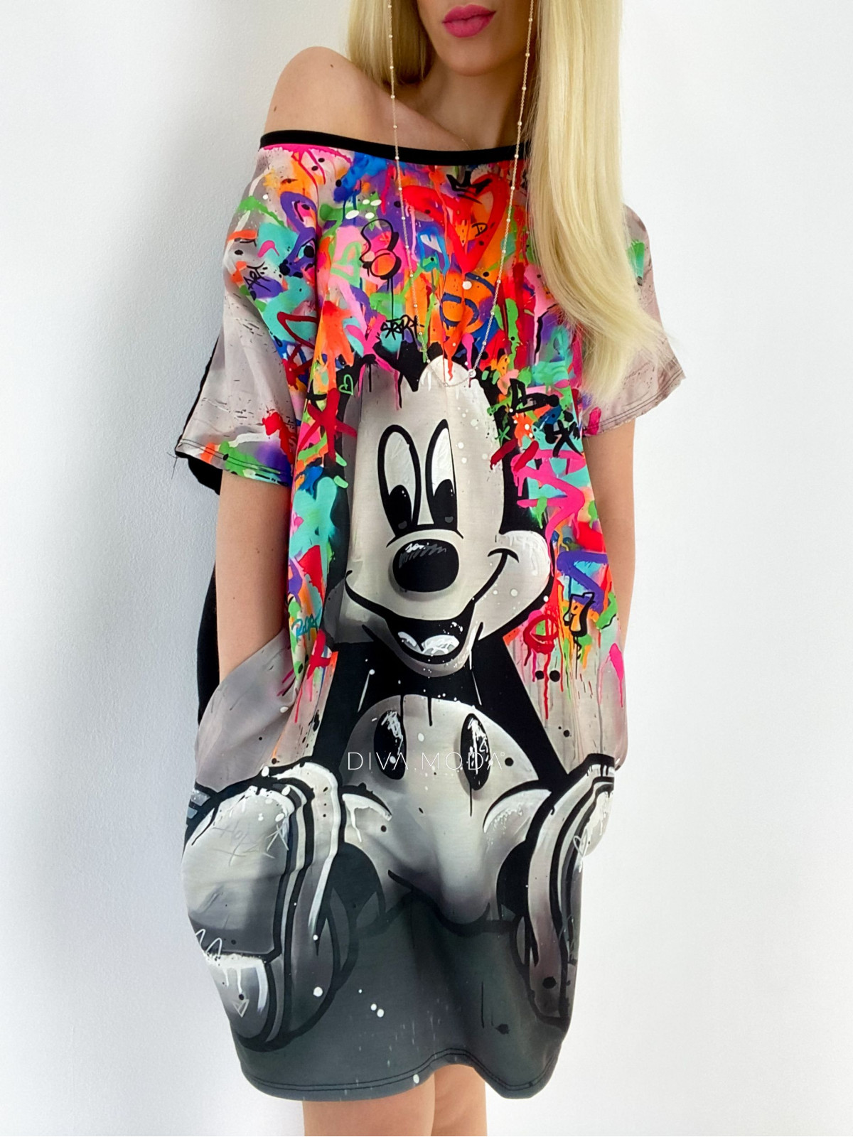 Oversize šaty Mickey Mouse Mix A 199