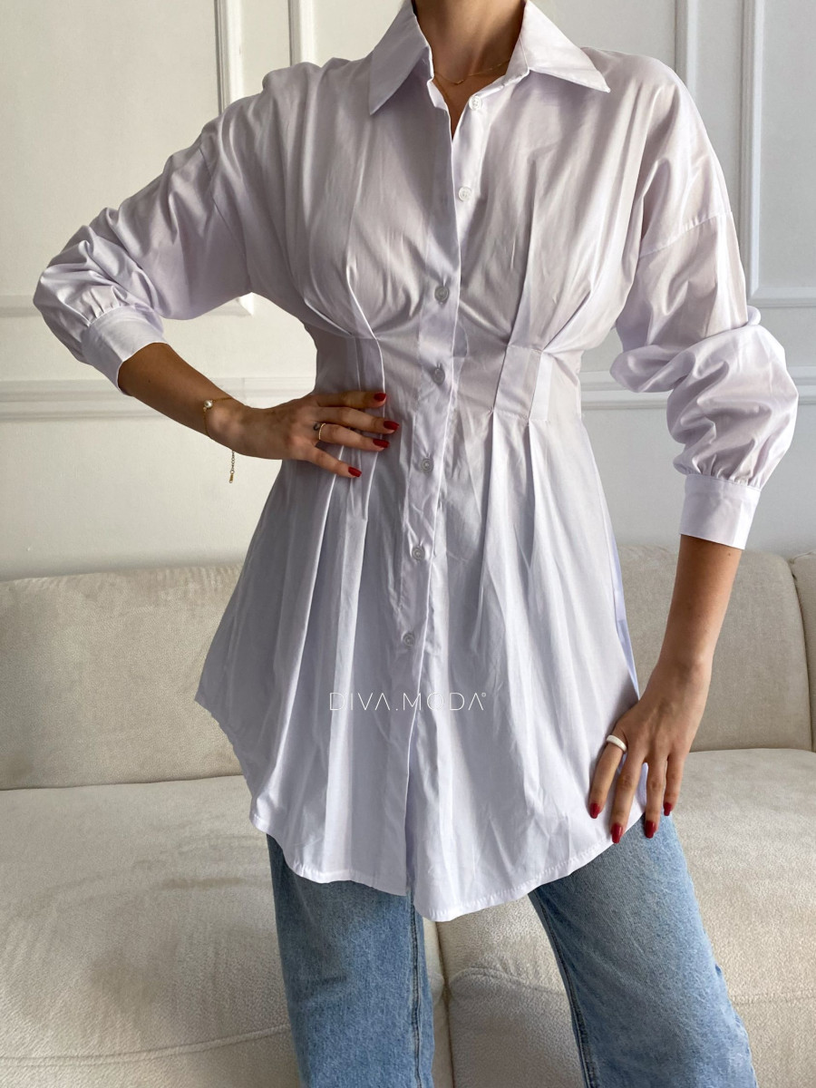 Zúžená biela košeľa Ester A 72