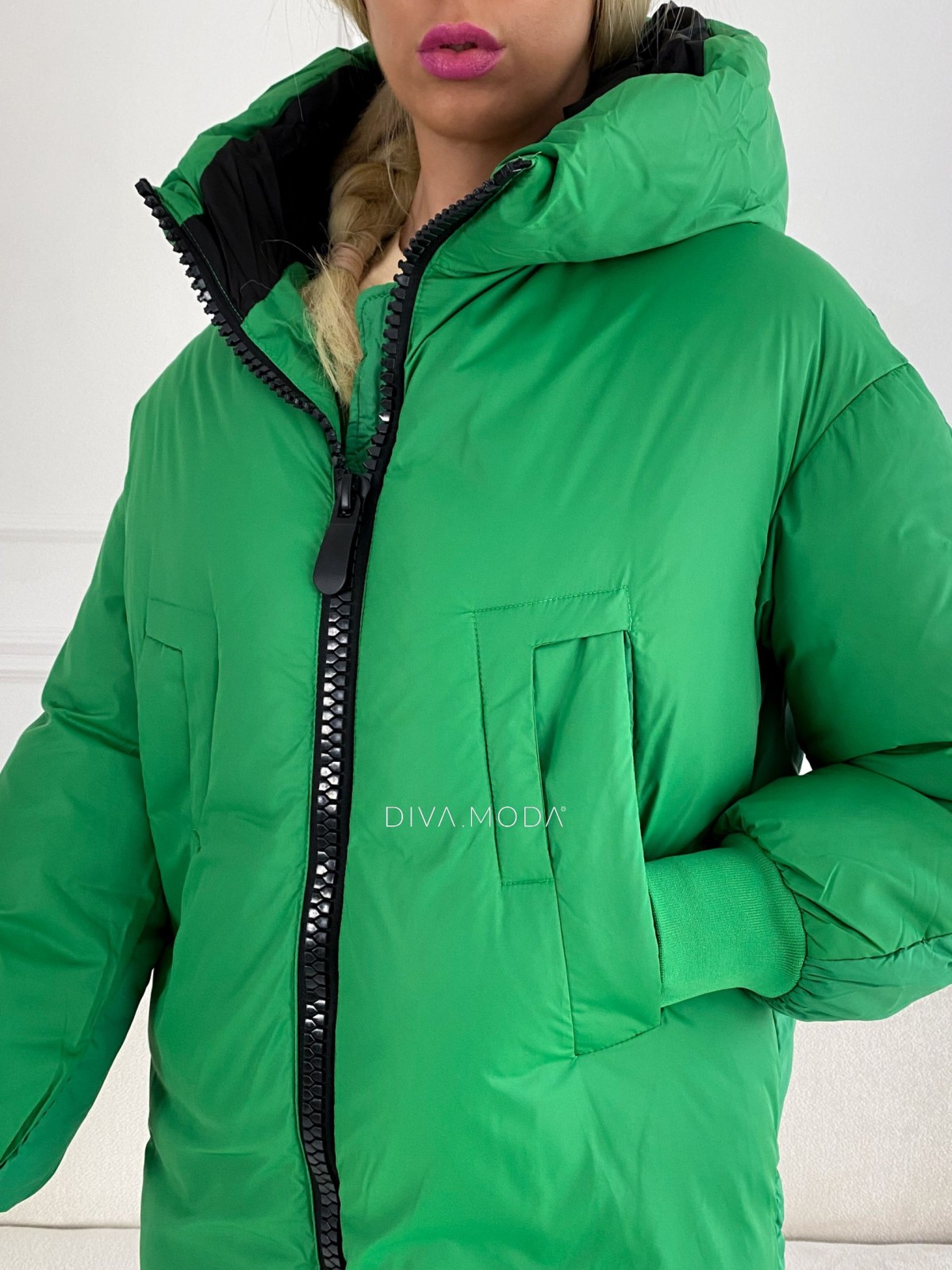 Oversize zimní bunda CC zelená S 569