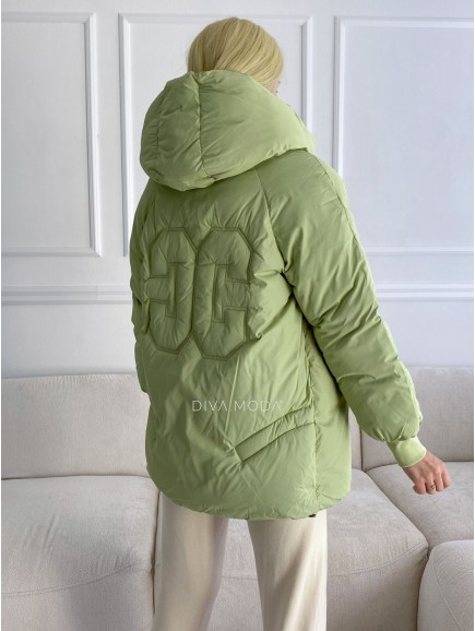 Oversize zimní bunda CC pistaciová S 569