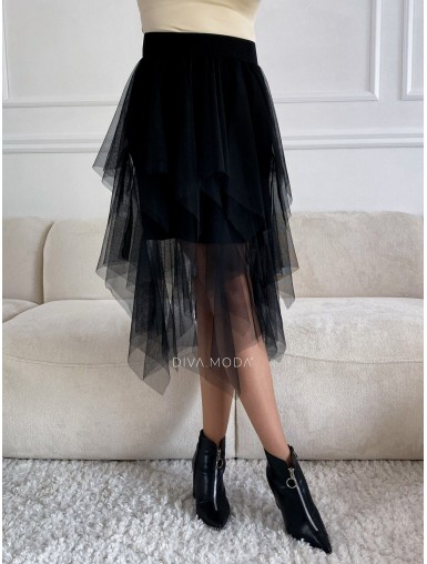 Tylová sukně černá Linda B 14