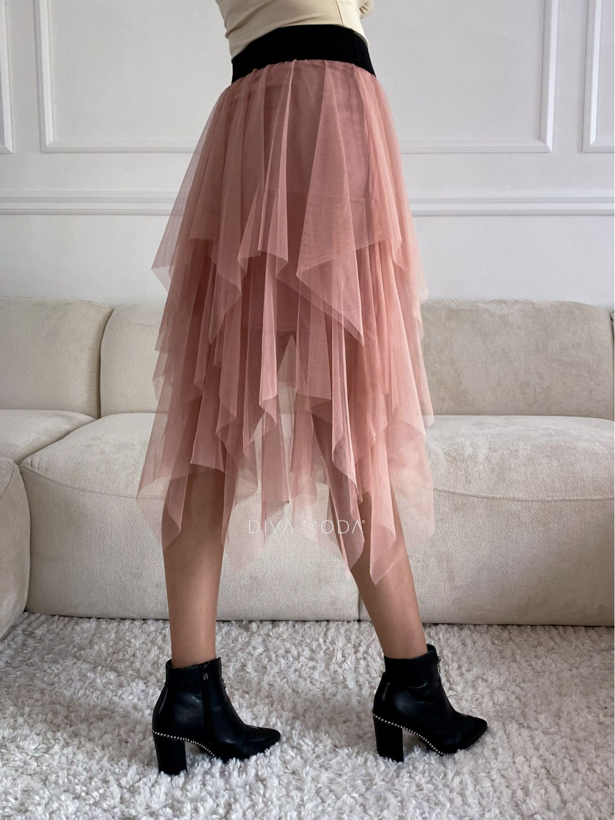 Tylová sukně růžová Linda B 14