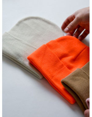 Basic čiapka šmolkového strihu orange neón P 123 Basic čiapka šmolkového strihu orange neón P 123