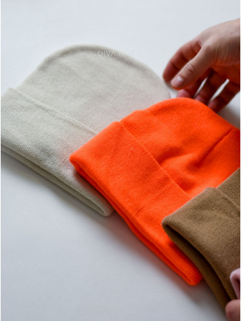Basic čiapka šmolkového strihu orange neón P 123