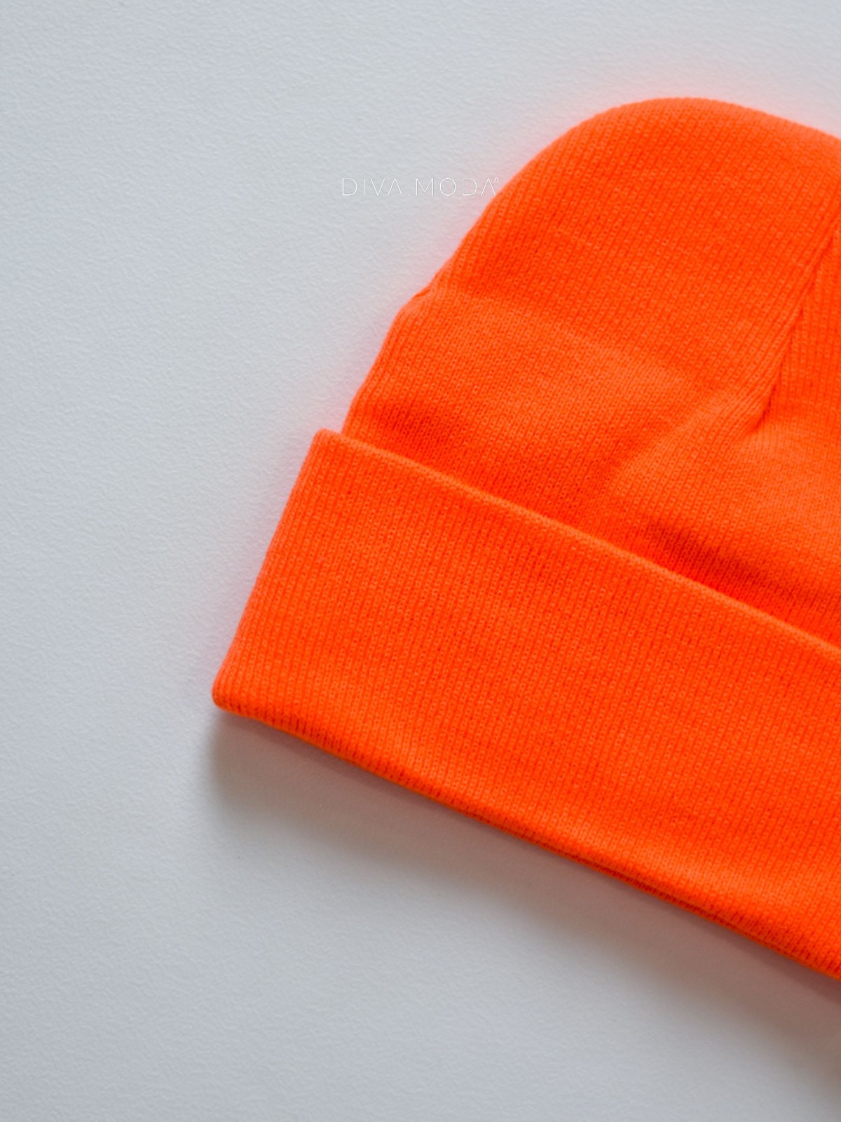 Basic čepice šmoulového střihu orange neon P 123