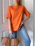 Basic oversize bavlnené tričko orange P 47 Basic oversize bavlnené tričko orange P 47