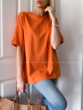 Basic oversize bavlnené tričko orange P 47 Basic oversize bavlnené tričko orange P 47