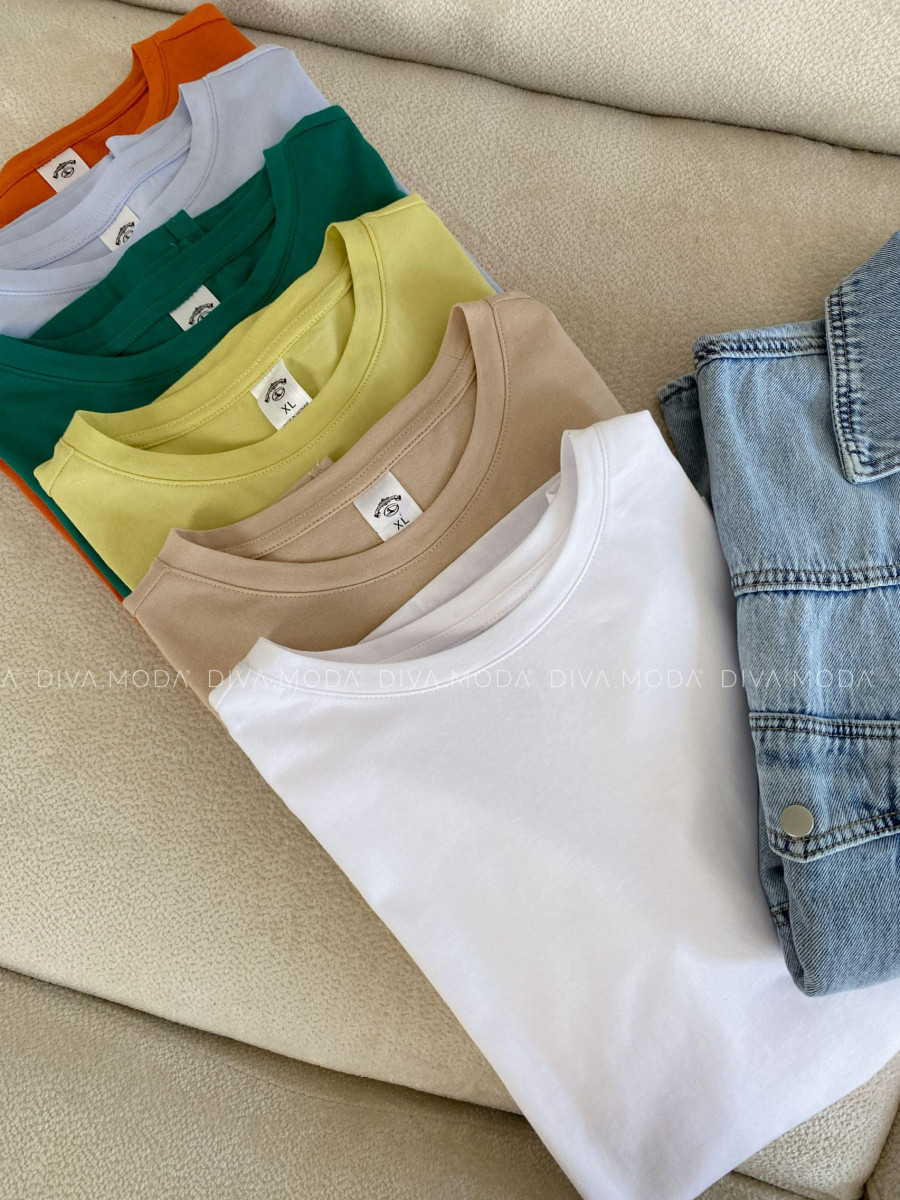 Basic oversize bavlnené tričko orange P 47 Basic oversize bavlnené tričko orange P 47