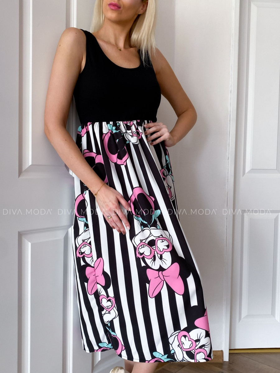 Midi šaty Mickey Minnie Pink Bow S 64 Midi šaty Mickey Minnie Pink Bow S 64