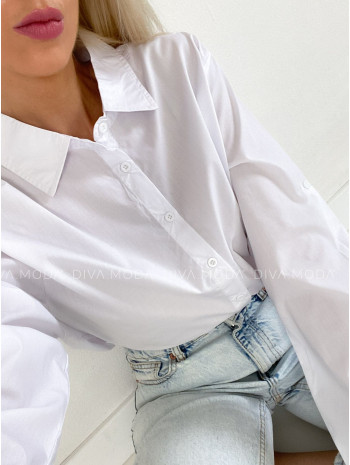 Basic oversize košeľa biela P 133