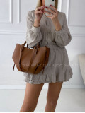 Mušelínový skort komplet béžový P 160