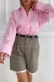 Popelínová oversize košile růžová P 170