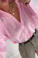 Popelínová oversize košile růžová P 170
