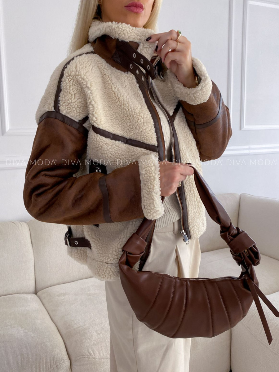 Aviator ovečková bunda cognac V 97 Aviator ovečková bunda cognac V 97