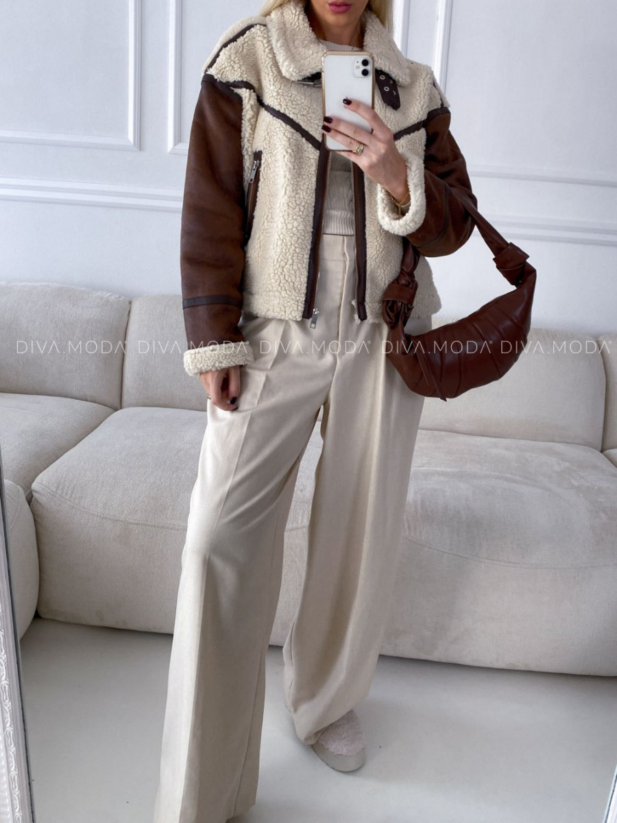 Aviator ovečková bunda cognac V 97 Aviator ovečková bunda cognac V 97