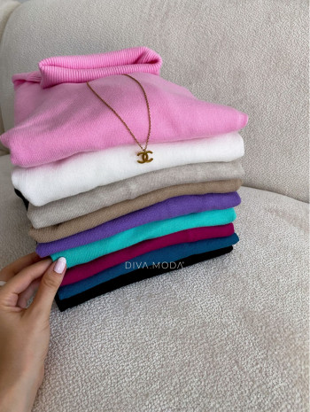 Basic hladký rolák svetlo hnedý S 23