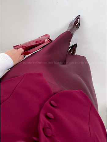 Maxi Saténová sukňa burgundy P 1490 Maxi Saténová sukňa burgundy P 1490
