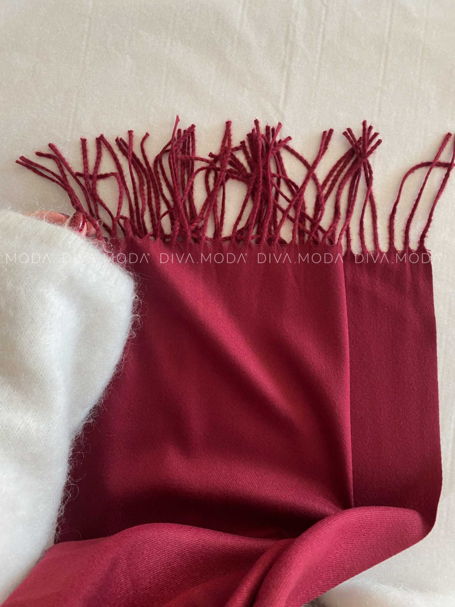 Dlhý Kašmírový šál burgundy P 10
