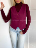 Vesta na gombíky burgundy P 999 Vesta na gombíky burgundy P 999