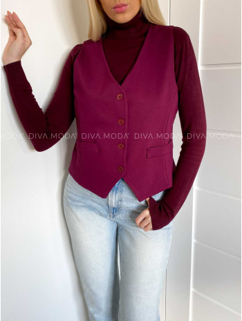 Vesta na gombíky burgundy P 999 Vesta na gombíky burgundy P 999
