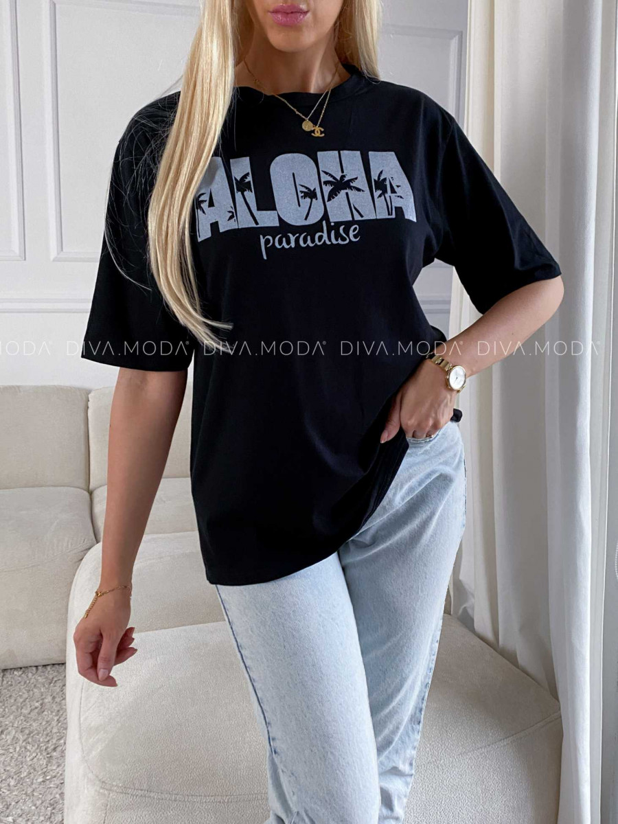 Tričko aloha čierne M 170 Tričko aloha čierne M 170