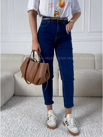 Mom jeans tmavo modré M 174