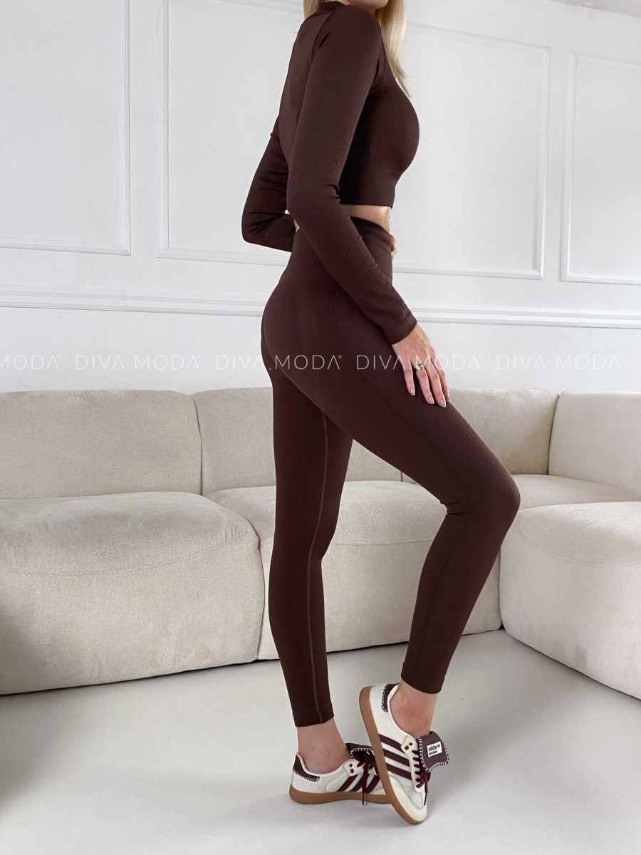 Push up sportovní komplet chocolate M 199