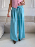 Pruhované široké nohavice mint M 194