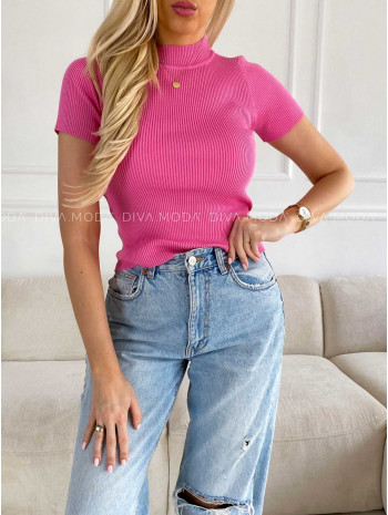 Úpletový basic top ružový M 239