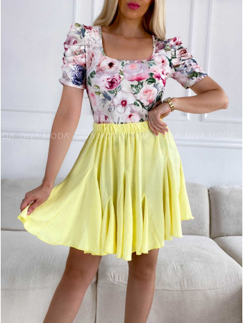 Volánová sukňa Sima žltá M 291