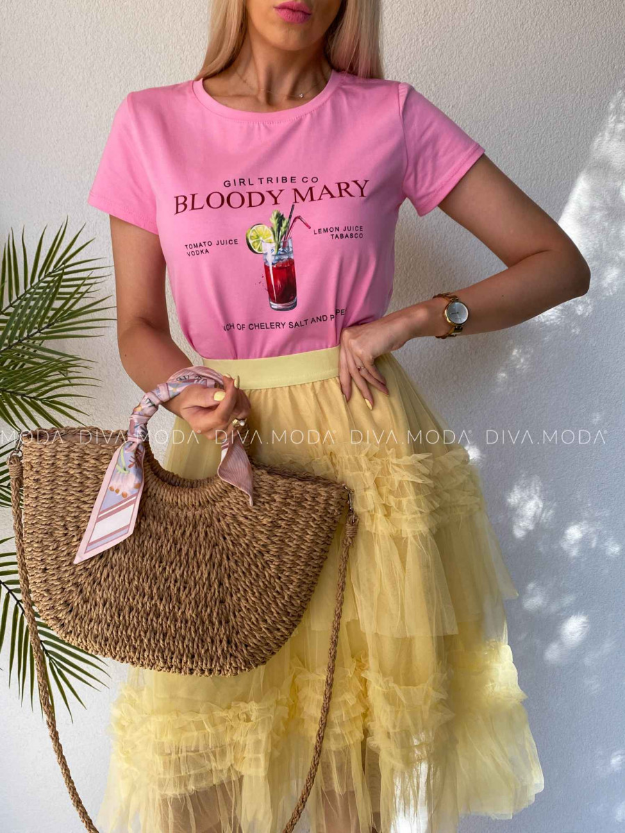 Tričko bloody mary sýto ružové M 438
