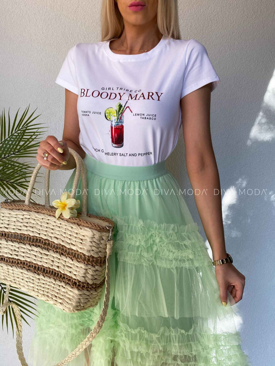 Tričko bloody mary biele M 438
