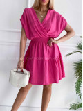 Bavlnené mušelínové šaty krátke Vivien fuchsia K 372 Bavlnené mušelínové šaty krátke Vivien fuchsia K 372