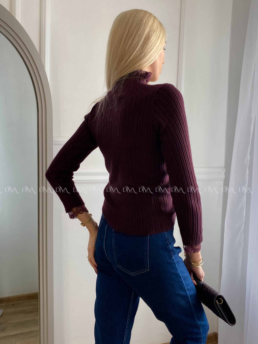 Rolák s krajkou burgundy AA 23 Rolák s krajkou burgundy AA 23