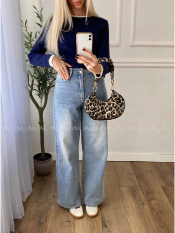 Rifle wide leg modré A 72