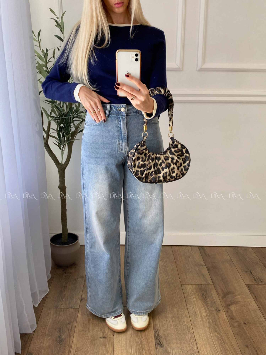 Rifle wide leg modré A 72