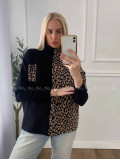 Oversize polorolák leo čierny A 55