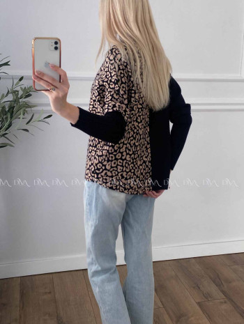 Oversize polorolák leo čierny A 55