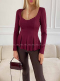 Peplum top burgundy A 78 Peplum top burgundy A 78