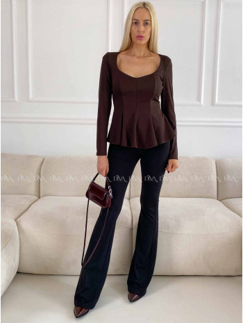 Peplum top čokoládový A 78 Peplum top čokoládový A 78