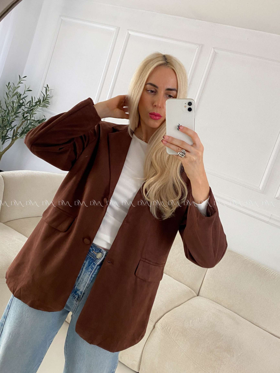 Jelenicové sako čokoládové A 148